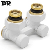 Угловой узел нижнего подключения DR 0170.М4BLM050 3/4"Ех1/2 белого цвета