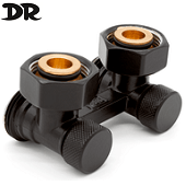Угловой узел нижнего подключения DR 0170.M5WHM050 3/4"Ех3/4"Е черного цвета