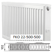 Панельный радиатор KERMI Комфорт Профиль-К FKO 22-500-500 с боковым подключением