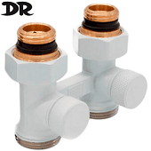 Прямой узел нижнего подключения DR 0171.М4BLM050 3/4"Ех1/2 белого цвета