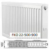 Панельный радиатор KERMI Комфорт Профиль-К FKO 22-500-900 с боковым подключением