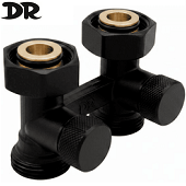 Прямой узел нижнего подключения DR 0171.M5WHM050 3/4"Ех3/4"Е черного цвета