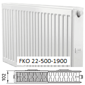 Панельный радиатор KERMI Комфорт Профиль-К FKO 22-500-1900 с боковым подключением