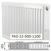 Панельный радиатор KERMI Комфорт Профиль-К FKO 22-500-1100 с боковым подключением