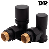 Угловой термостатический набор DR 0280.15WH0WBR 1/2"х1/2" черный