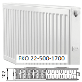 Панельный радиатор KERMI Комфорт Профиль-К FKO 22-500-1700 с боковым подключением