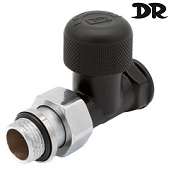Прямой термостатический клапан DR 0255.15WHT0AP черный