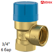Предохранительный клапан Astrex Astropress B 3/4" 6 бар для воды