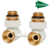Угловой узел нижнего подключения Arrowhead Element White 216132W белого цвета