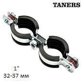 Трубный двойной хомут TANERS 1“ (32-37 мм) M8