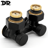 Угловой узел нижнего подключения DR 0170.М4WHM050 3/4"Ех1/2 черного цвета