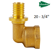 Угольник аксиальный с внутренней резьбой ARROWHEAD 20-3/4" AF-322-2020