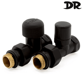 Термостатический прямой набор DR 0283.15WH0WBR 1/2"х1/2" черный