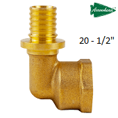 Угольник аксиальный с внутренней резьбой ARROWHEAD 20-1/2" AF-322-2016