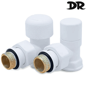 Термостатический угловой набор DR 0281.15BL0WBR 1/2"х1/2" белый
