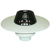 Кровельная воронка HL62P/1 DN110 с ПВХ корпусом и листвоуловителем