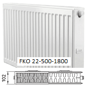 Панельный радиатор KERMI Комфорт Профиль-К FKO 22-500-1800 с боковым подключением