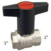 Шаровый кран Oventrop Optibal 1077108 DN25 1 (ВР-ВР)   