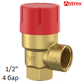Предохранительный клапан Astrex Astropress 1/2" 4 бар для отопления