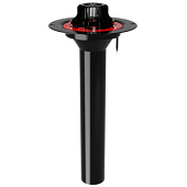 Кровельная воронка Fachmann VMO 110x720 с электроподогревом, листвоуловителем, обжимным фланцем, вертикальный выпуск DN110, высота патрубка 720 мм