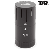 Термостатическая головка DR 0240.М6WHT0AP черного цвета               