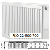 Панельный радиатор KERMI Комфорт Профиль-К FKO 22-500-700 с боковым подключением