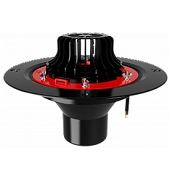 Кровельная воронка Fachmann VMO 110x165 с электроподогревом, листвоуловителем, обжимным фланцем, вертикальный выпуск DN110, высота патрубка 165 мм