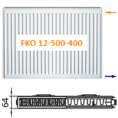 Панельный радиатор ARBONIA FKO 12-500-400 с боковым подключением