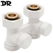 Прямой узел нижнего подключения DR 0171.M5BLM050 3/4"Ех3/4"Е белого цвета