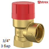 Предохранительный клапан Astrex Astropress 3/4" 3 бар для отопления