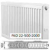 Панельный радиатор KERMI Комфорт Профиль-К FKO 22-500-2000 с боковым подключением