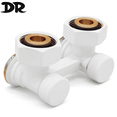 Угловой узел нижнего подключения DR 0170.M5BLM050 3/4"Ех3/4"Е белого цвета