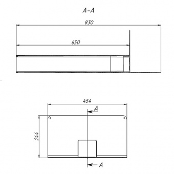 Чертеж воронки Fachmann VC-PVC 100x100x650 (артикул 01.140)