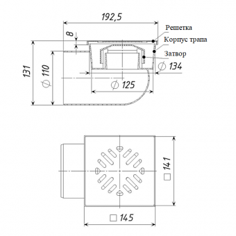 Размеры и чертеж трапа ТП-105