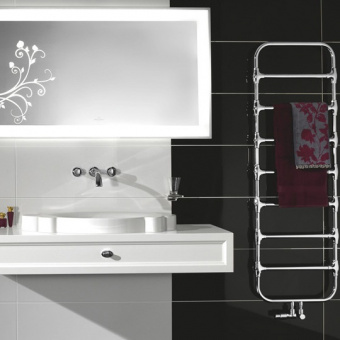 Хромированный дизайнерский полотенцесушитель Zehnder Nobis NOB-150-050 CR