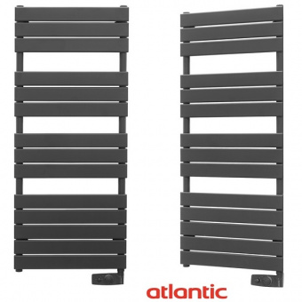 Электрический полотенцесушитель Atlantic Adelis ANT 750W цвета антрацит. Высота 1388 мм, ширина 556 мм