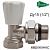 Ручной угловой регулирующий радиаторный клапан Arrowhead Element-M M 211122CH Ду15 с евроконусом