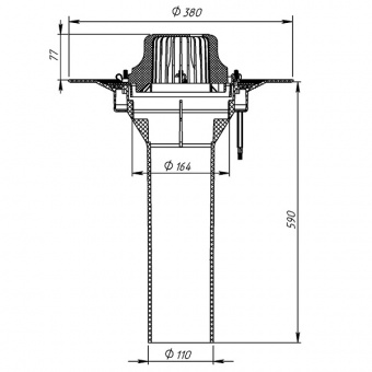 Чертеж воронки Fachmann VMOPro 110x590