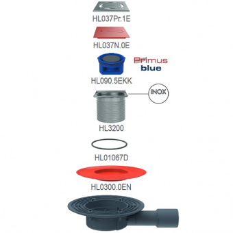 Составные части трапа HL90Prblue-3000
