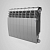 Биметаллический радиатор Royal Thermo Biliner 350-6 секций серого цвета Silver Satin