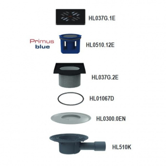 Составные части и элементы трапа HL510PrblueG