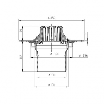 Чертеж воронки Fachmann VM 160x165