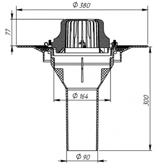Чертеж воронки Fachmann VMPro 90x300