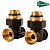 Угловой узел нижнего подключения Arrowhead Element Black 216132B черного цвета