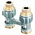Прямой узел Oventrop Multiflex F ZB 1015883 1/2"x3/4" никелированный для нижнего подключения