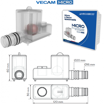 Микросифон для кондиционеров VECAM Micro