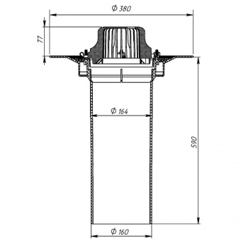 Чертеж воронки Fachmann VMPro 160x590