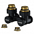 Угловой черный узел нижнего подключения KOHR LC 02025B 1/2"x3/4"     