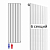 Вертикальный радиатор КЗТО СОЛО В 1-1750-6 секций нижнее левое подключение белый цвет