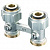 Прямой никелированный узел Oventrop Multiflex F ZB 1015813 3/4"x3/4" для нижнего подключения
